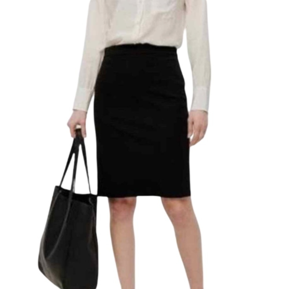 ESCADA Margaretha Ley Black Wool Pencil Skirt - Vintage - Size: S | US4, DE34